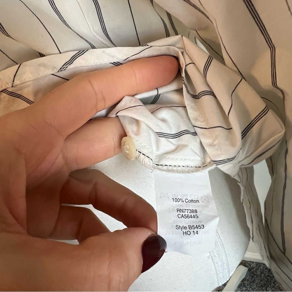 Madewell Striped The Perfect Tunic Shirt Size Small Long Sleeve - Picture 11 of 11